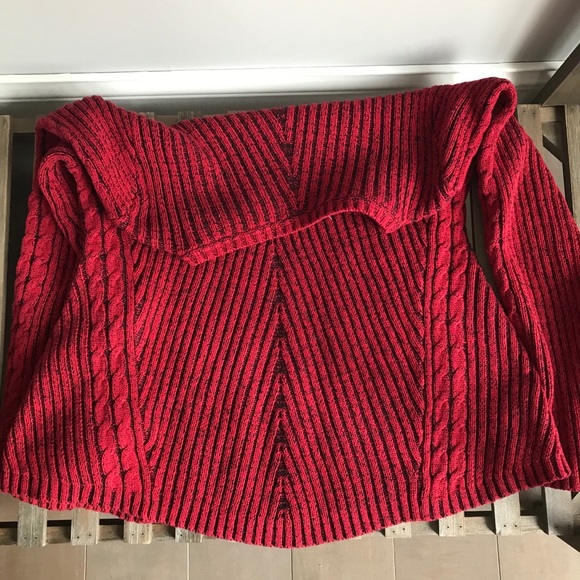 Style & Co Red Ribbed Cozy Sweater - Picture 2 of 8